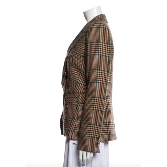 Veronica Beard Miller Wool Blend Prince Of Wales Blazer Suit Set Petrol - Picture 6 of 10